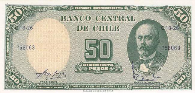 5 Centesimos de Escudos Chile p126b-2 1960